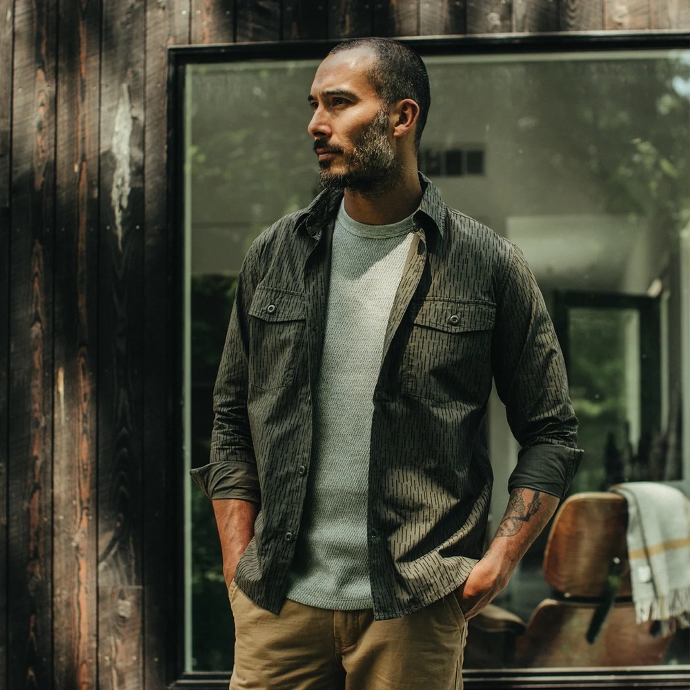 Taylor Stitch The Point Shirt Raindrop Camo 42